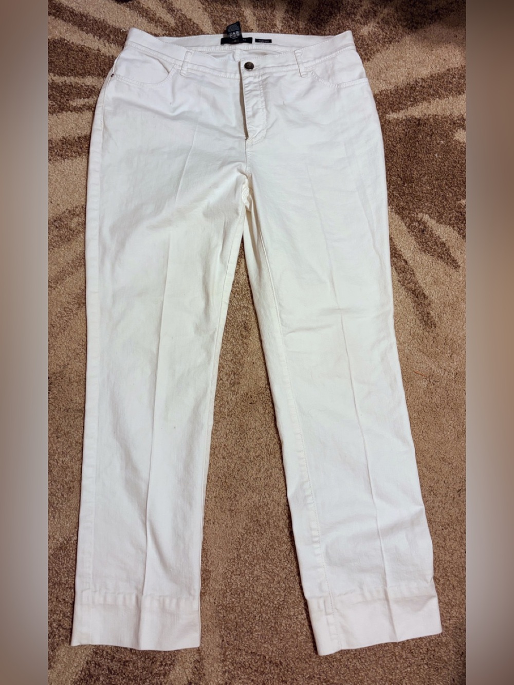 Lafayette 148 New York White Straight-Leg Jeans  EUC Non Smoking Home  Orig $398